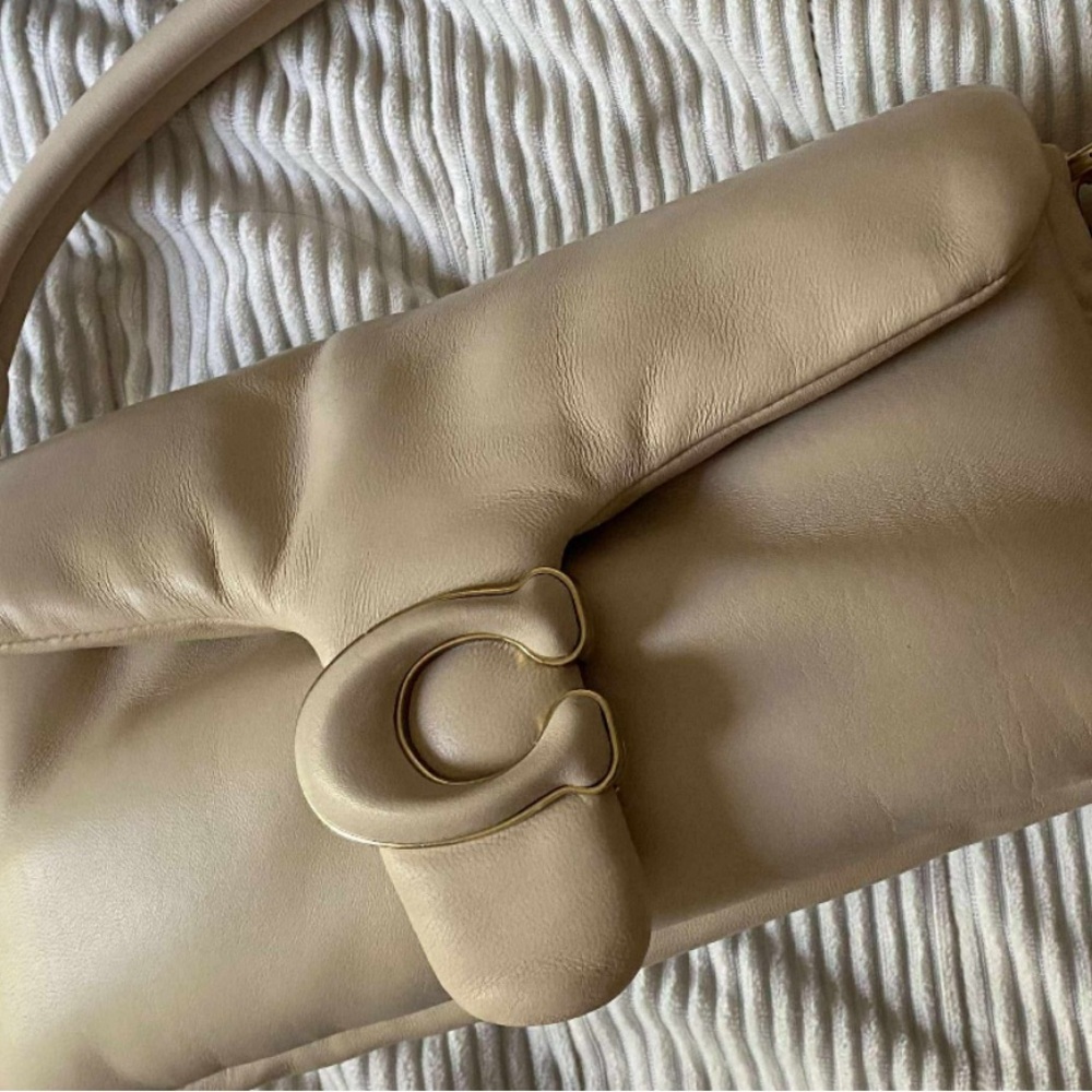 Authentic Coach Tabby Beige Leather Handbag